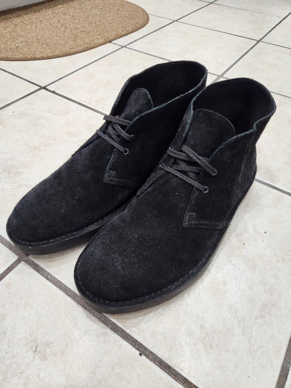 Clarks Desert Boots Black Suede